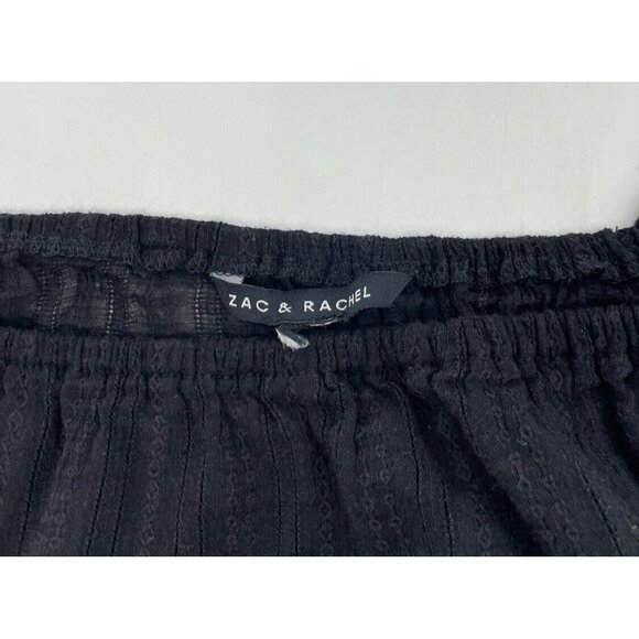 Zac & Rachel Women’s Black Flutter Sleeve Shirt See Photos For Measurements - Picture 3 of 6